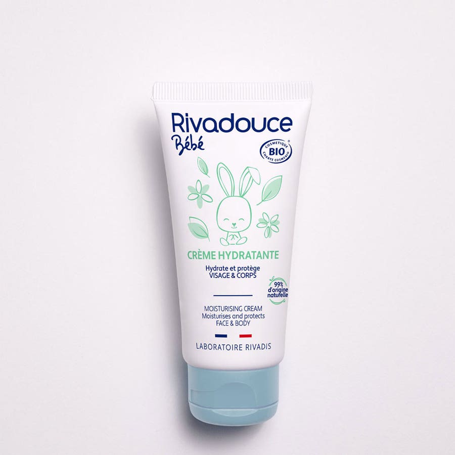 Rivadouce Baby Organic Hydrating Cream Face and Body 50ml (1.69fl oz) - FrenchBeautyHub