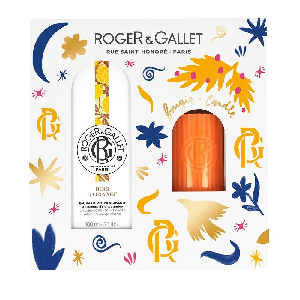 Roger & Gallet Bois D'Orange Giftboxes Eau Bienfaisante 100ml + Perfumed Candle - FrenchBeautyHub