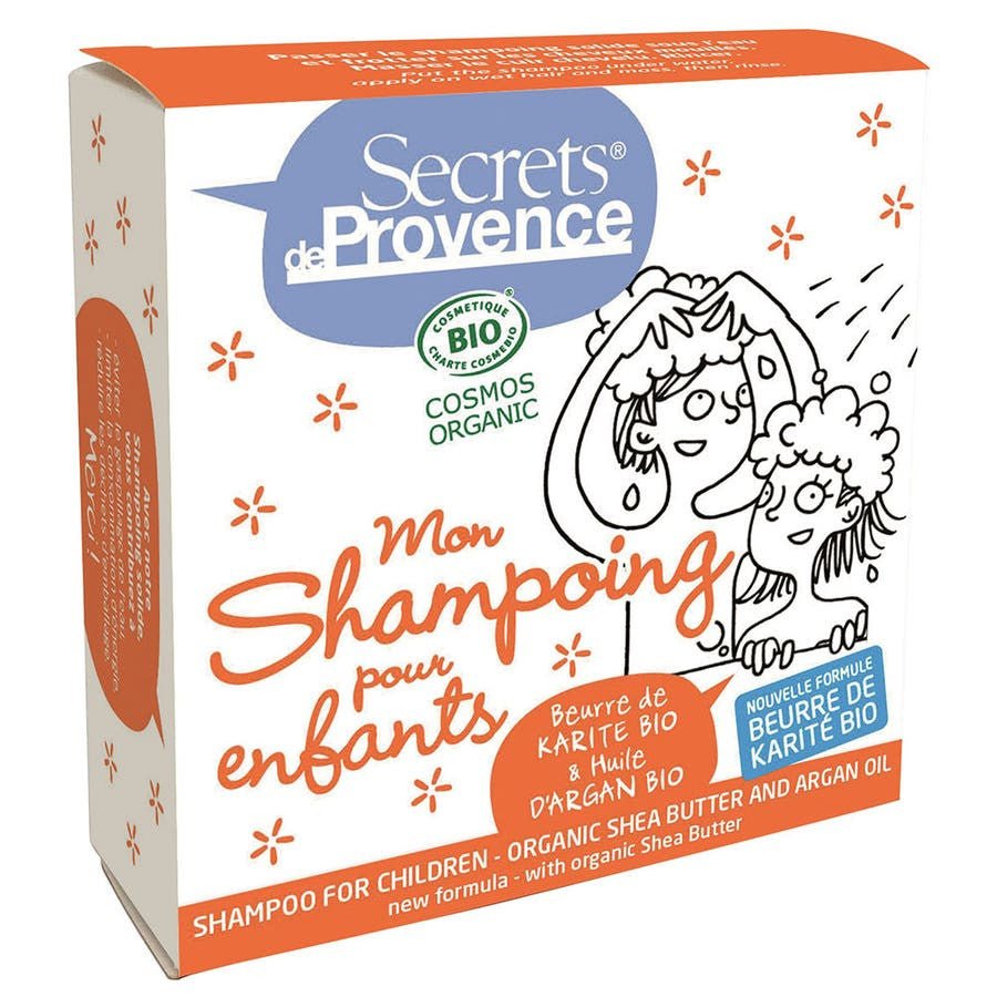Secrets de Provence Kids Solid Shampoo with Shea Butter and Organic Argan Oil 85g (2.99 oz) - FrenchBeautyHub