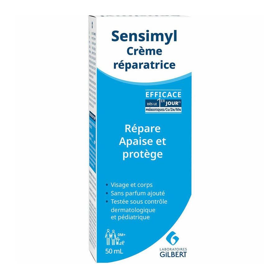 Sensimyl Repair Cream Face and Body Oily Irritated Sensitive Skin 50ml (1.69fl oz) - FrenchBeautyHub