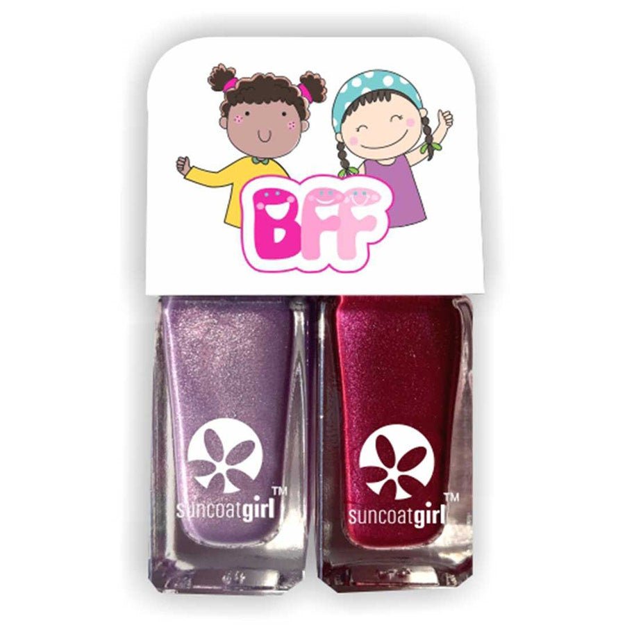 Suncoat Girl Besties nail varnish duo violet + dark violet 5ml x2 (0.16fl oz x2) - FrenchBeautyHub