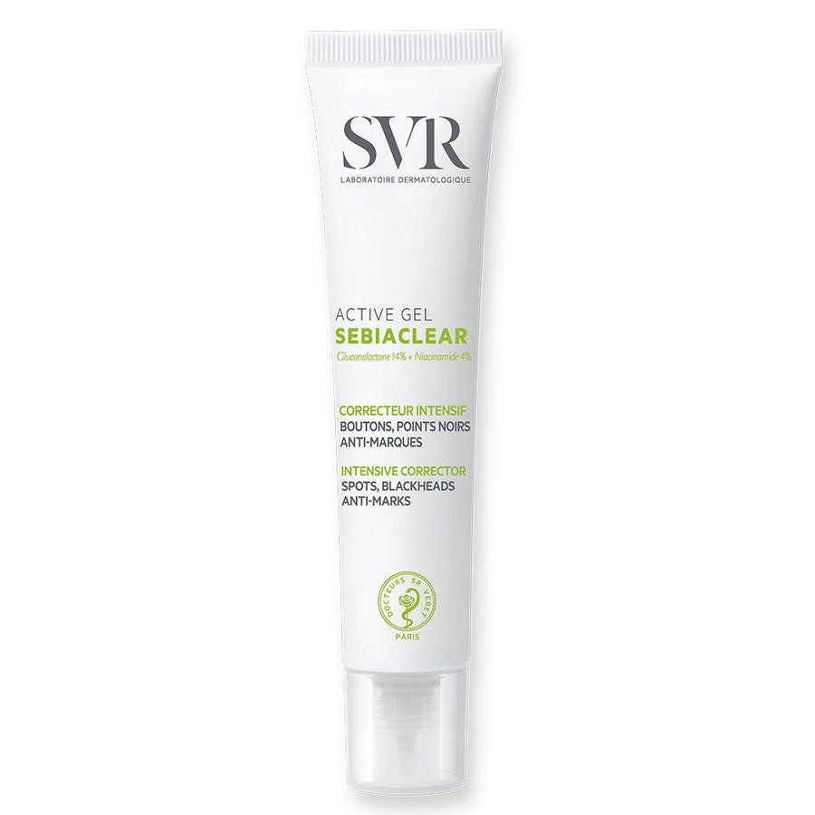SVR Sebiaclear Active Gel 40ml (1.35 fl oz) with Gluconolactone 14% + Niacinamide 4% - FrenchBeautyHub