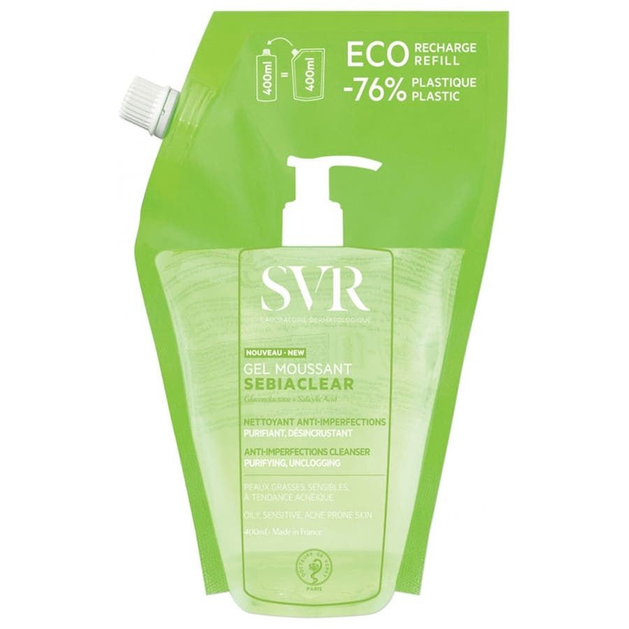 Svr Sebiaclear Eco Foaming Gel Refill 400ml (13.52fl oz) - FrenchBeautyHub