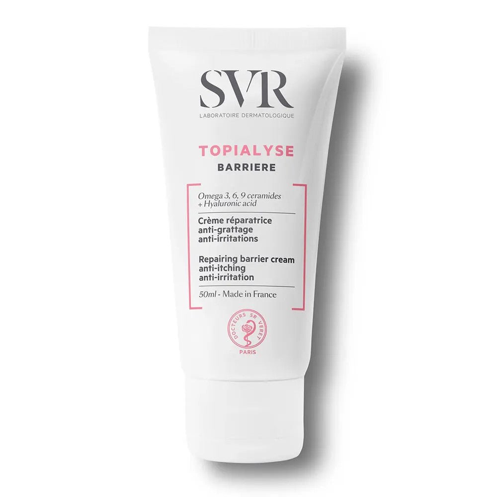 SVR Topialyse Repairing Barrier Cream with Omega 3, 6, 9 Ceramides and Hyaluronic Acid - FrenchBeautyHub