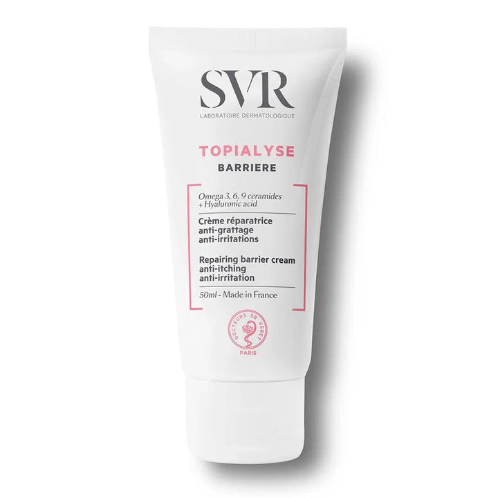 SVR Topialyse Repairing Barrier Cream with Omega 3, 6, 9 Ceramides and Hyaluronic Acid - FrenchBeautyHub