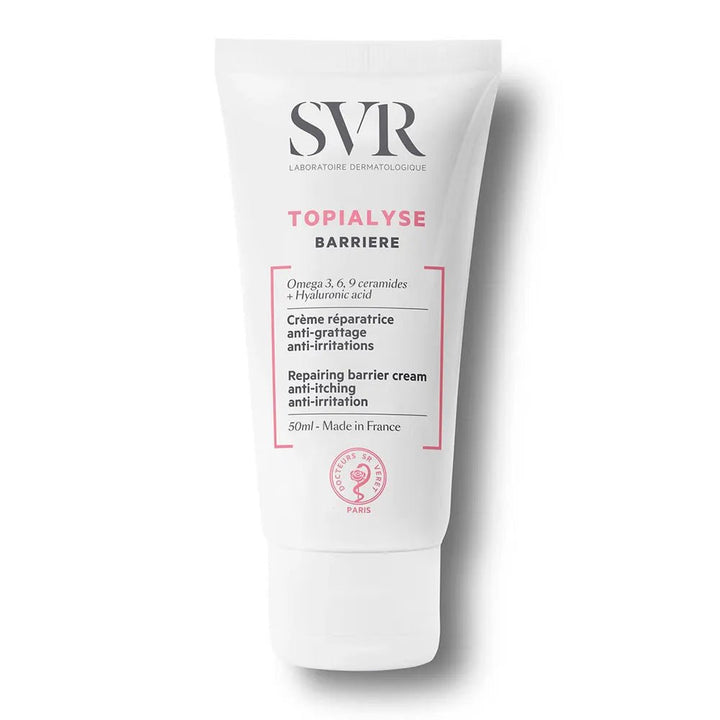 SVR Topialyse Repairing Barrier Cream with Omega 3, 6, 9 Ceramides and Hyaluronic Acid - FrenchBeautyHub