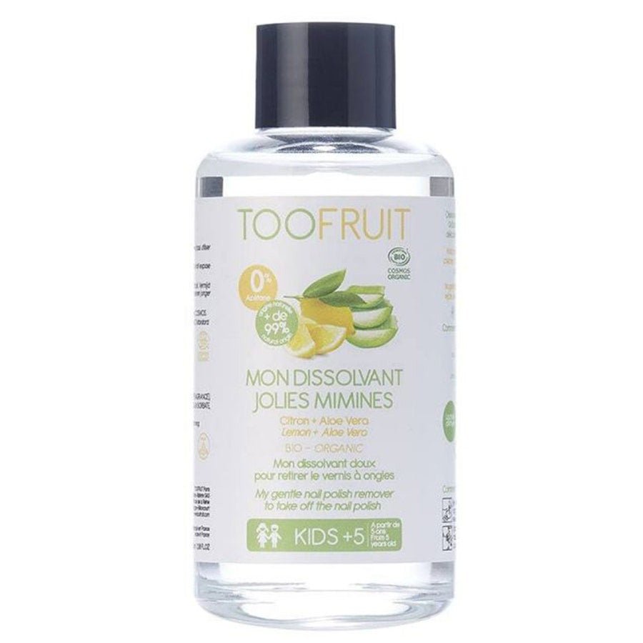 Toofruit Jolies Mimines Gentle acetone - free Lemon and Aloe Vera remover 100ml (3.38fl oz) - FrenchBeautyHub