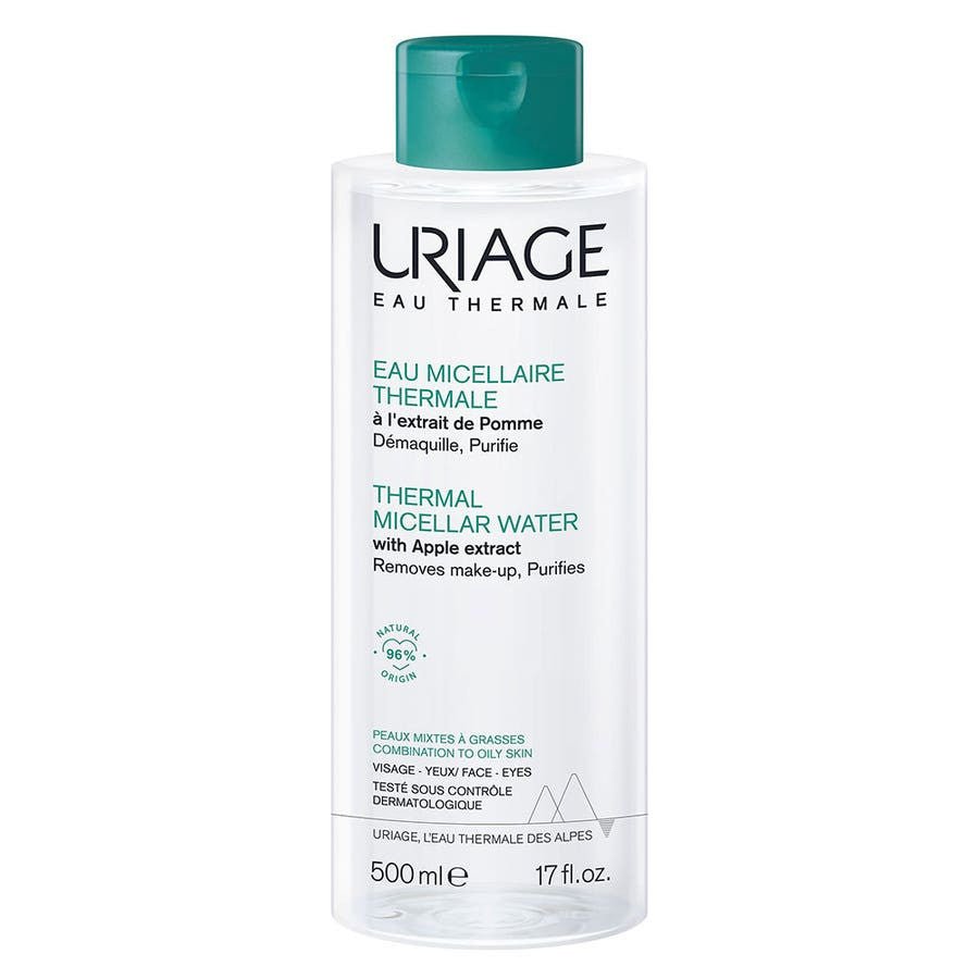 Uriage Thermal Micellar Water Facial Cleanser for Combination to Oily Skin 500ml (16.90fl oz) - FrenchBeautyHub