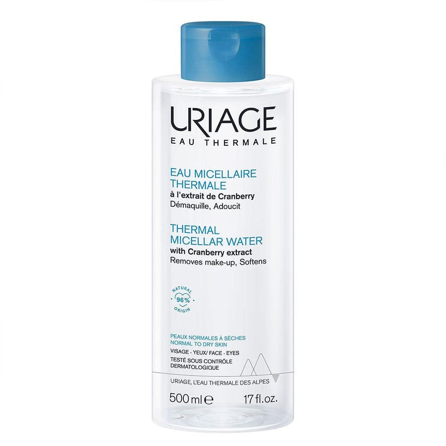 Uriage Thermal Micellar Water for Normal To Dry Skin 500ml (16.90 fl oz) - FrenchBeautyHub