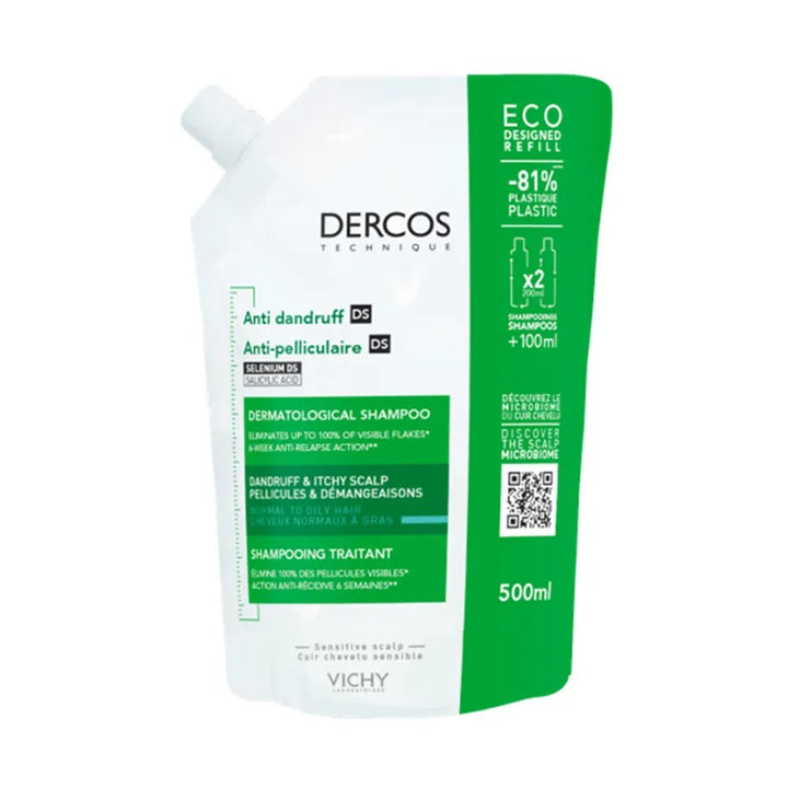 Vichy Dercos Anti - Dandruff DS Shampoo for Normal to Oily Hair - FrenchBeautyHub