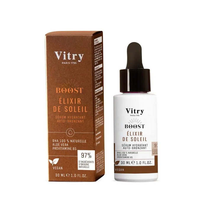 Vitry Boost Elixir De Sun 30ml (1.01 fl oz) Self Tanners Hydrating Serum - FrenchBeautyHub