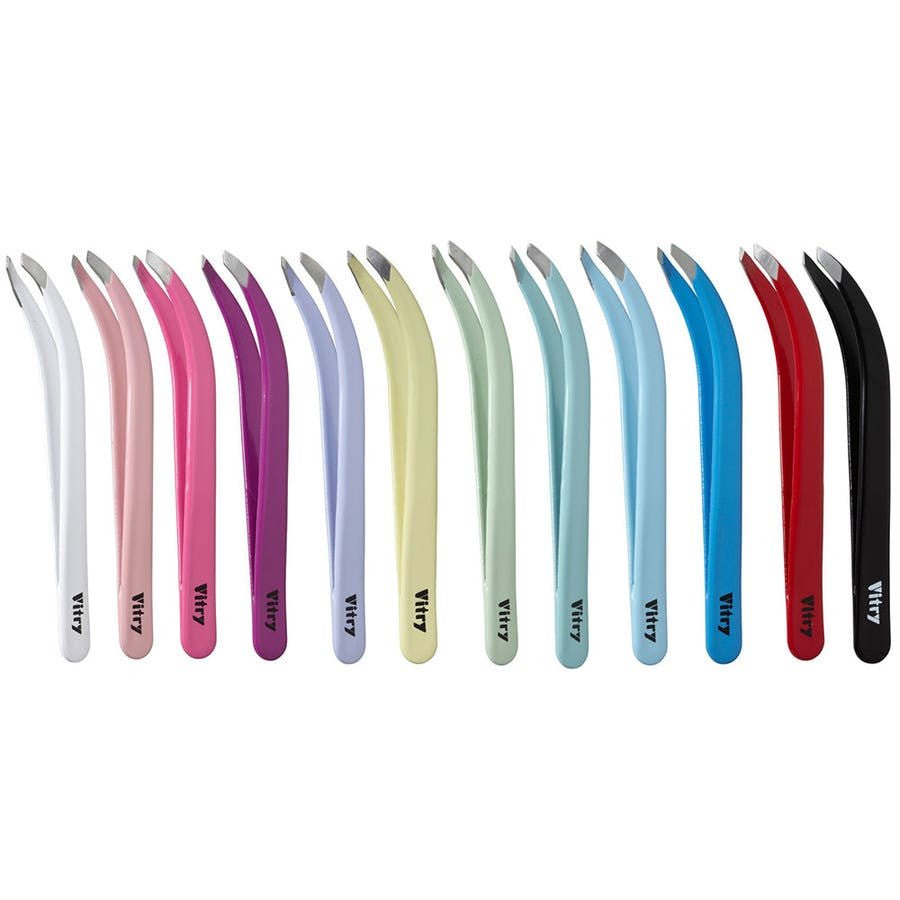 Vitry Tweezers Angled Tips - FrenchBeautyHub