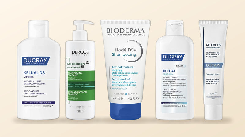 Best French pharmacy anti-dandruff shampoos from Ducray, Vichy Dercos and Bioderma Nodé