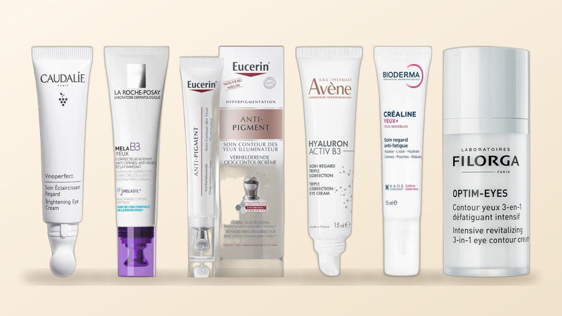 The best French pharmacy eye creams for dark circles from Caudalie, La Roche-Posay, Eucerin, Avène, Bioderma and Filorga