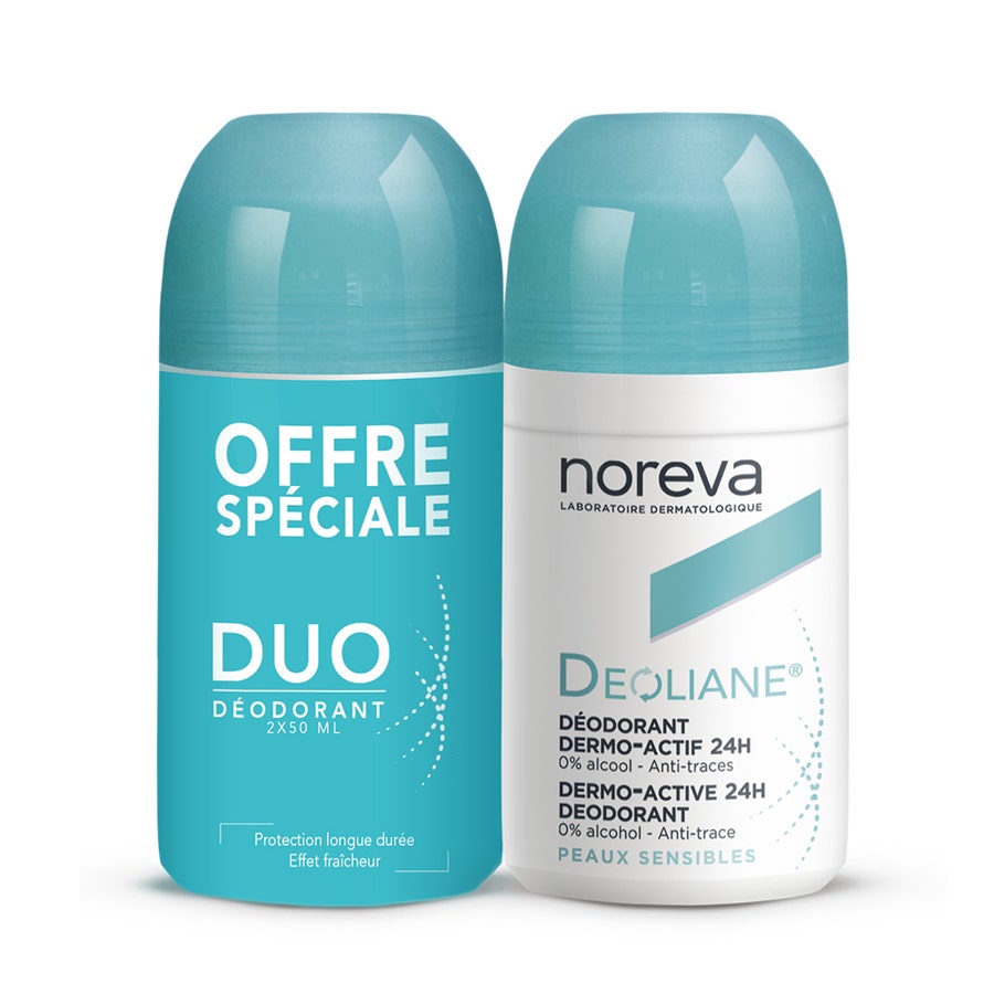 Noreva Deoliane DUO Dermo-active 24H roll-on Deodorant 2x 50ml (1.69fl oz)
