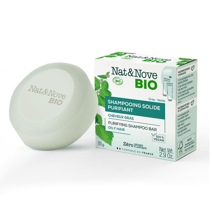 NAT&NOVE BIO Purifying Solid Shampoo for Oily Hair 85g (2.99 oz)