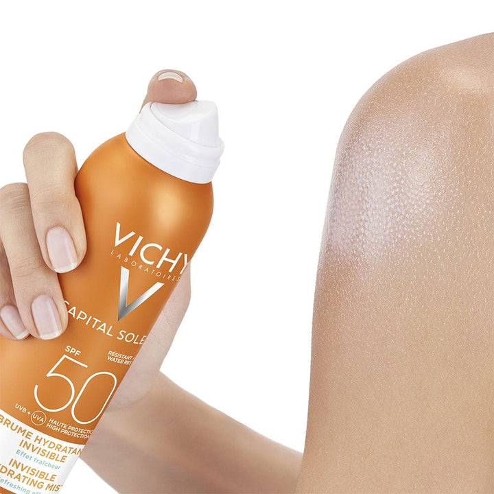 Vichy Capital Soleil Hydrating invisible SPF50+ mist + free soothing after-sun milk