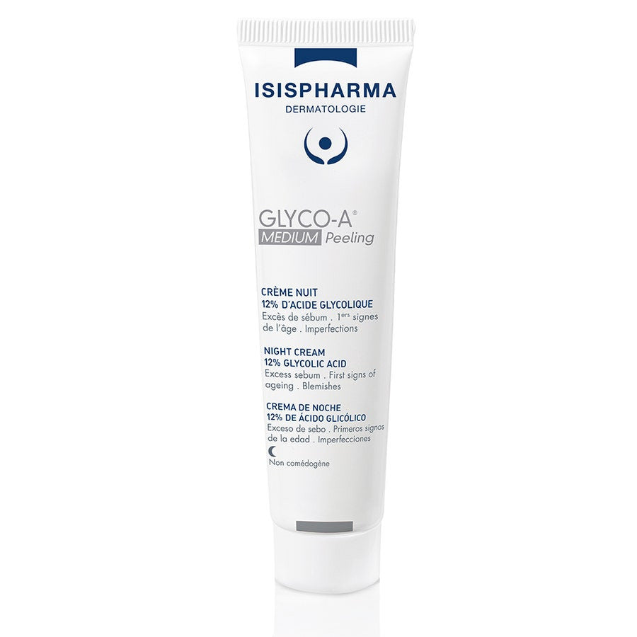 Isispharma Glyco-A Medium Peeling Night Cream 12% Glycolic Acid 30ml (1.01fl oz)