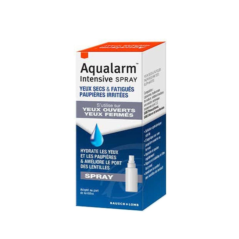 Bausch&Lomb Aqualarm Intensive spray for dry, tired eyes and irritated eyelids for use on open or closed eyes 10ml (0.34fl oz)