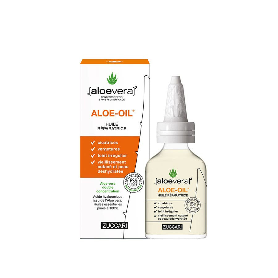 Zuccari [aloevera]2 ALOE-OIL Aloe Vera Repair Oil with Hyaluronic Acid 50ml (1.69 fl oz)