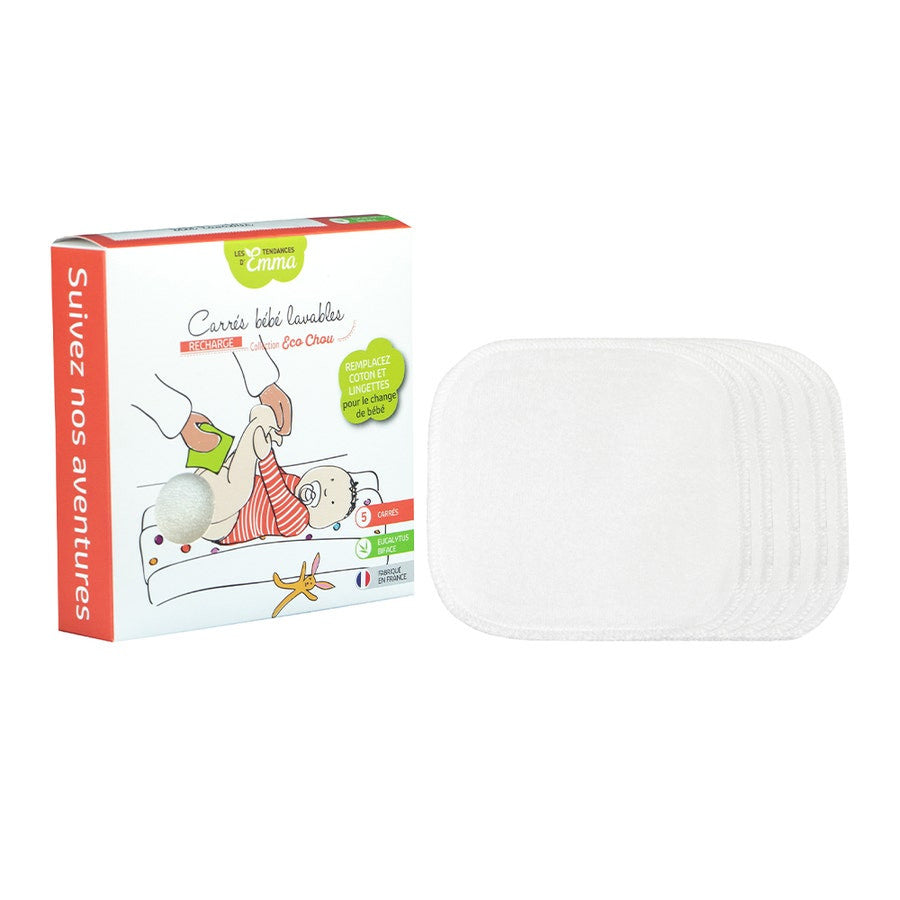 Les Tendances D'Emma Eco Chou Washable Eucalyptus Baby Edges x5