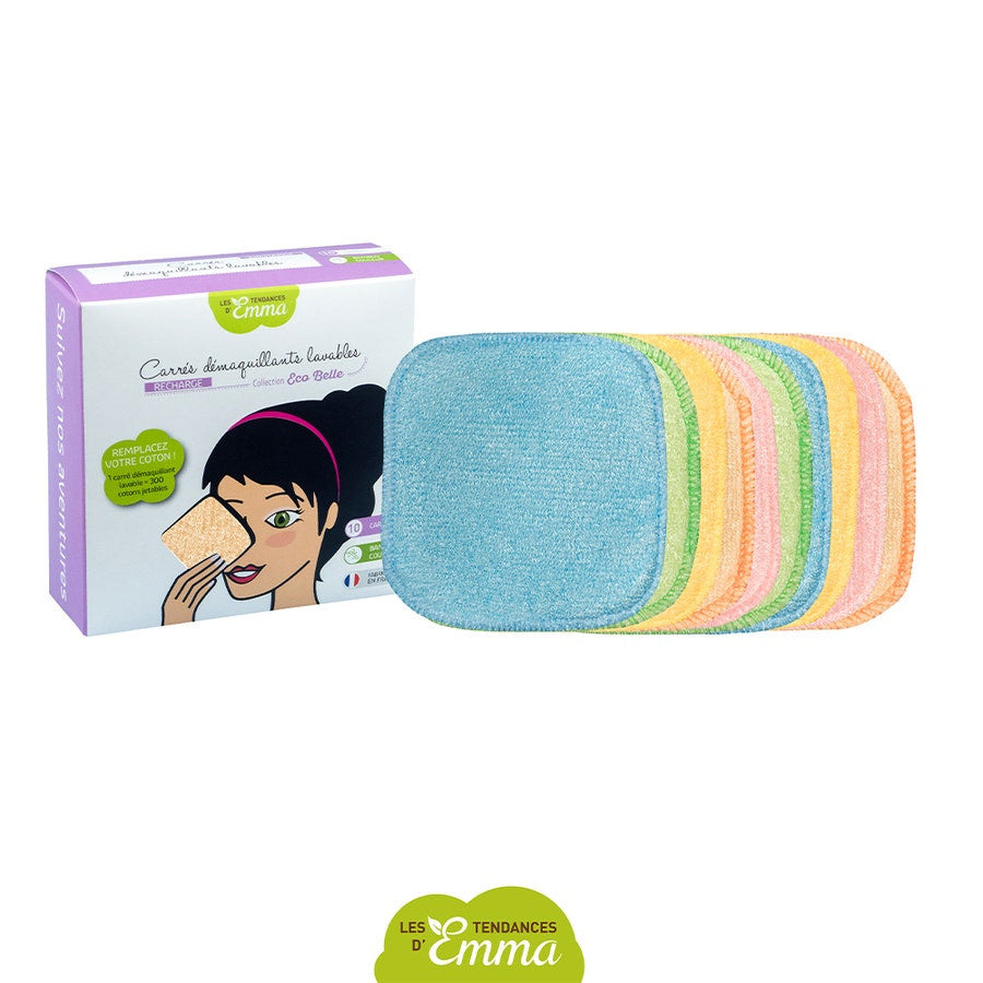 Les Tendances D'Emma Eco Belle Lingettes Démaquillantes Lavables Bambou (recharges) x10 