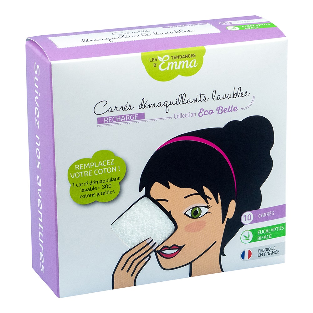 Les Tendances D'Emma Washable Organic Eucalyptus Makeup Remover Pads Refills X10