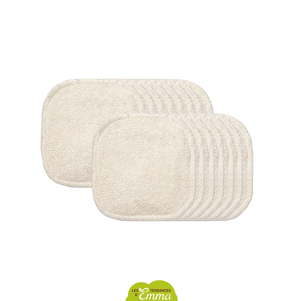 Les Tendances D'Emma Eco Belle Organic Bamboo Ecru Wood X15 Makeup Removers Kit