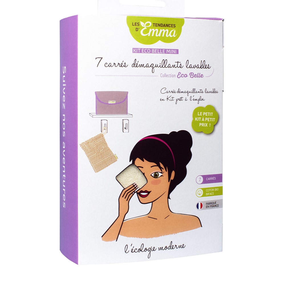 Les Tendances D'Emma Kit Eco Belle Mini 7 Cleansing Sticks Organic Cotton Biface
