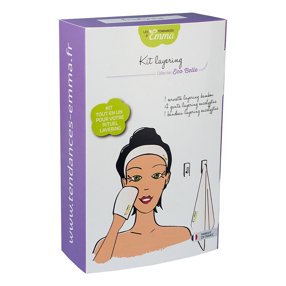 Les Tendances D'Emma Layering Kit with Bamboo Towel and Eucalyptus Gloves