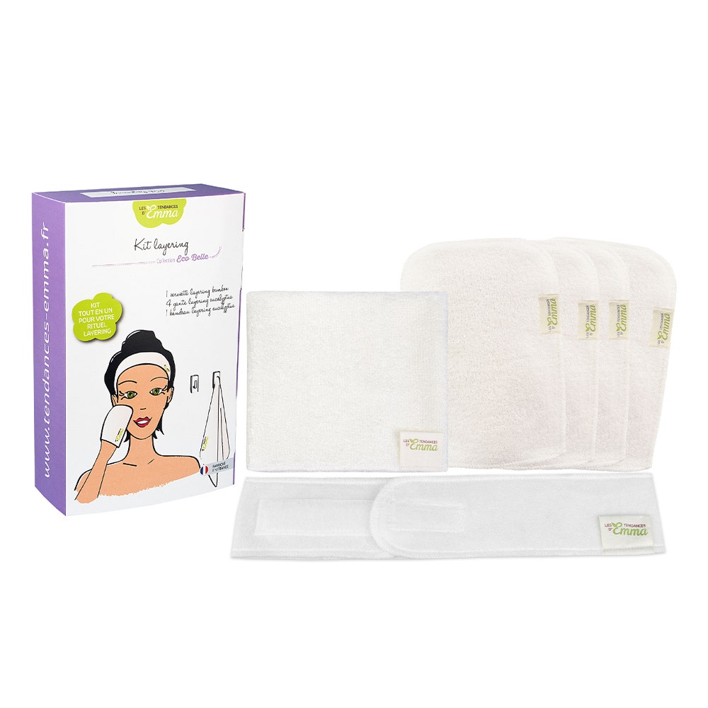 Les Tendances D'Emma Layering Kit with Bamboo Towel and Eucalyptus Gloves