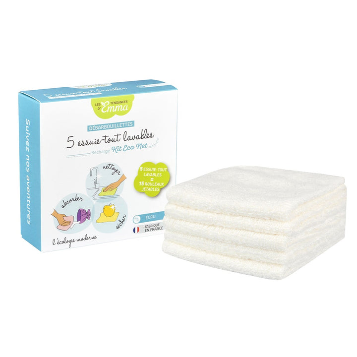 Les Tendances D'Emma Eco Net Organic Cotton Washcloths x5