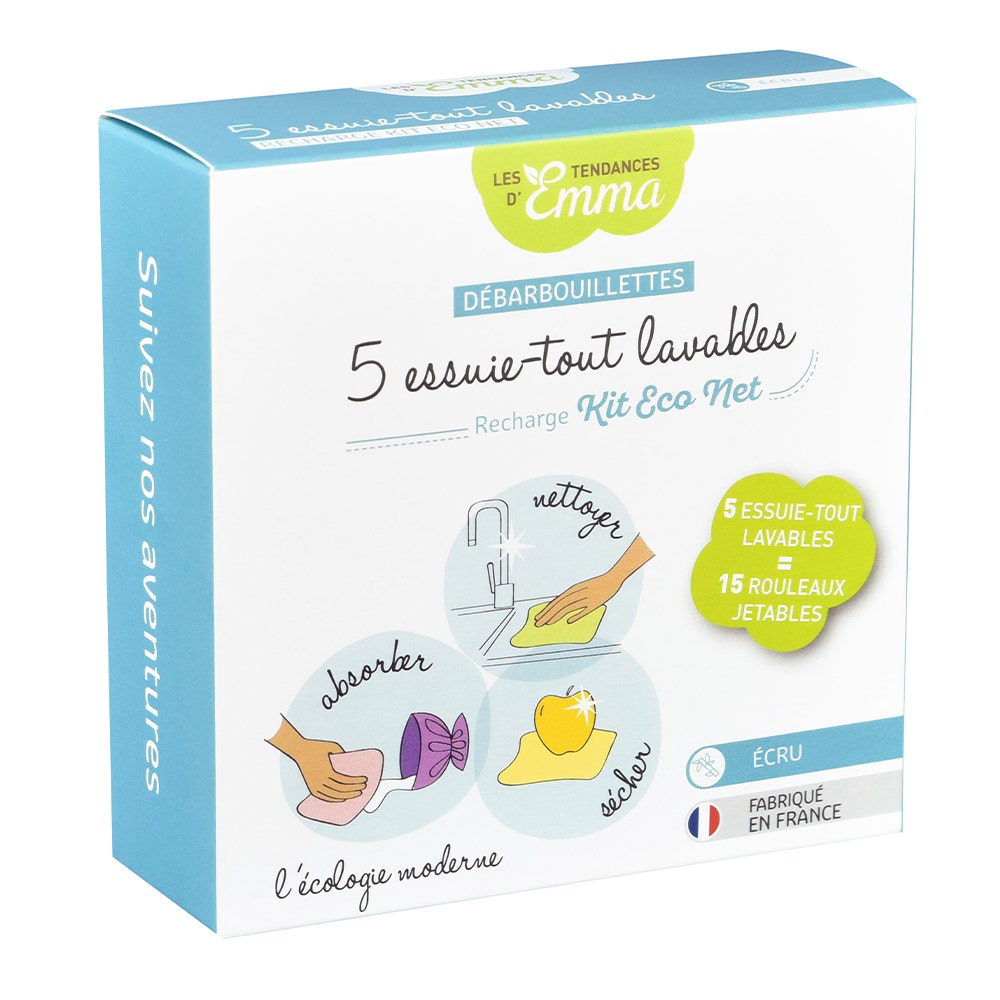 Les Tendances D'Emma Eco Net Organic Cotton Washcloths x5