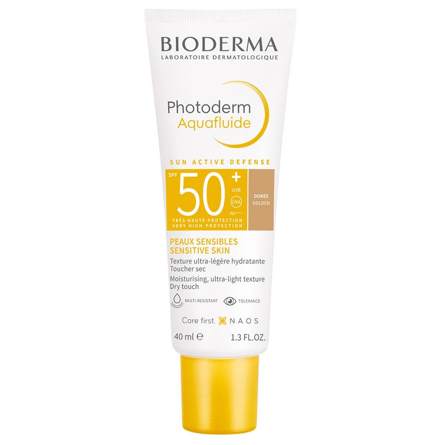 Bioderma Photoderm Aquafluide SPF50+ Teinte Dorée 40 ml (1,35 fl oz) pour peaux sensibles 