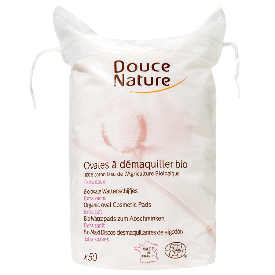 Démaquillants ovales bio Douce Nature x50 