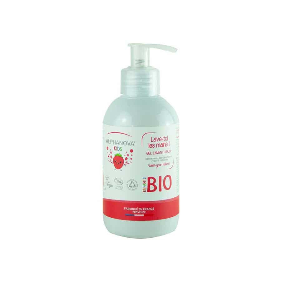 Gel lavant doux pour les mains à la fraise Alphanova Kids 250 ml (8,45 fl oz) 