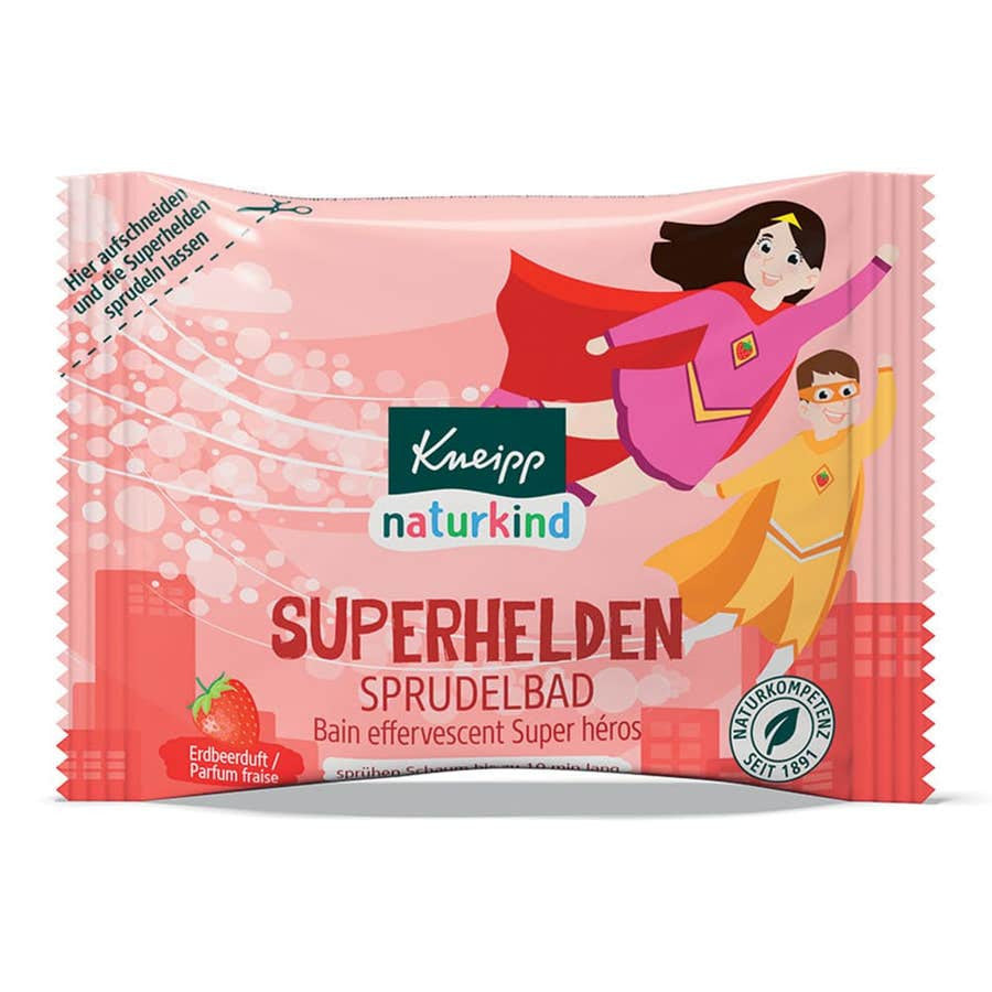 Galet de bain Kneipp Nature Kids Super Hero Fraise 80 g (2,70 oz) 