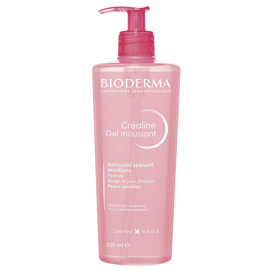 Bioderma Créaline Gel Moussant Micellaire Nettoyant Apaisant Visage et Yeux 500 ml 