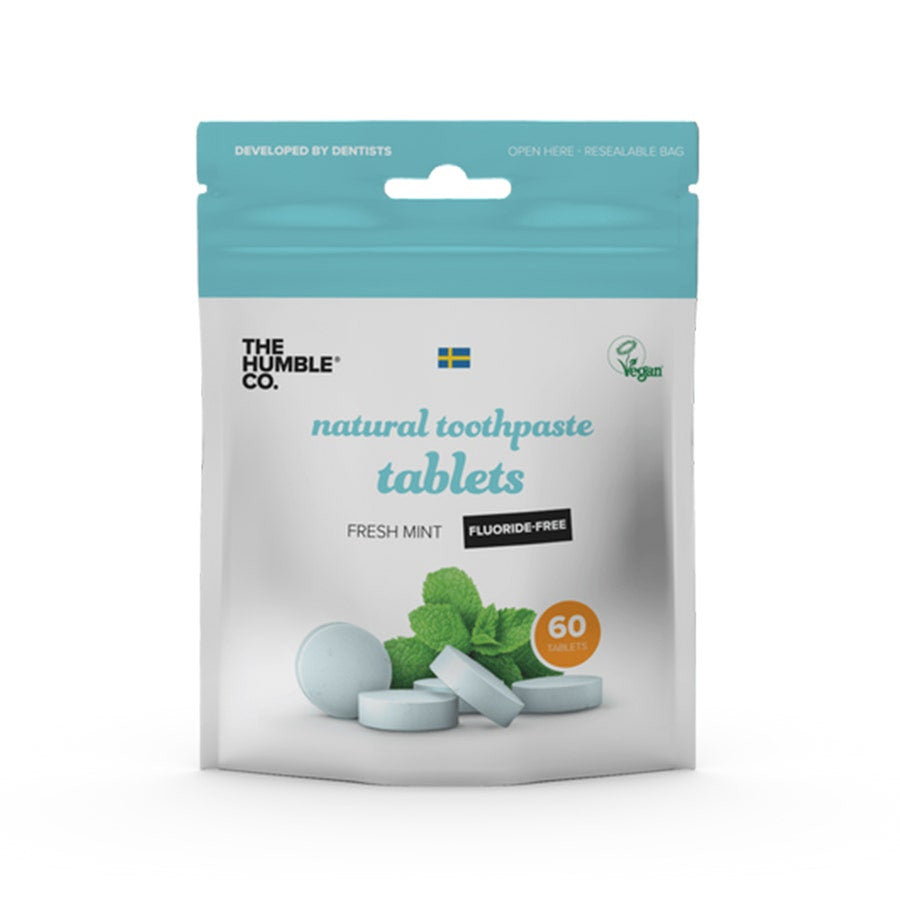 The Humble Co. Fresh Mint Fluoride-Free Toothpaste Tablets x60