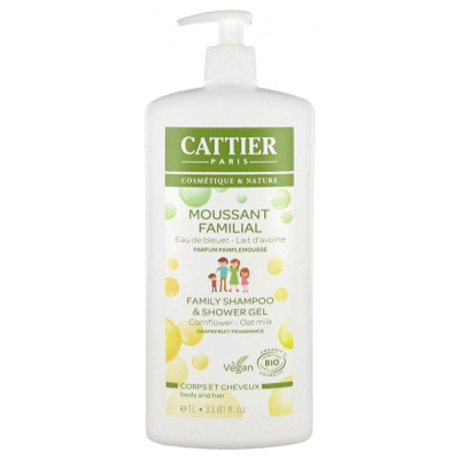 Cattier Family Foaming Gel With Lactoserum and Grapefruit Scent 1L (33.81 fl oz)