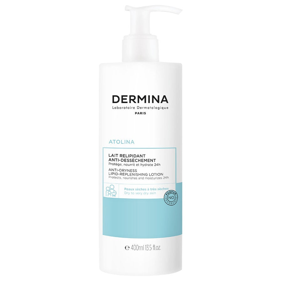 Dermina Atolina Lotion protectrice relipidante pour peaux sèches et atopiques 400 ml 