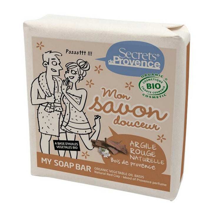 Secrets de Provence Rote Tonerde-Seifen mit dem Duft von Bois de Provence 100g