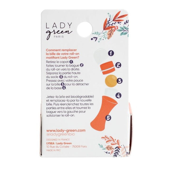 Lady Green 2 refills for volcanic stone mattifying roll-on 18 g (0.63oz)
