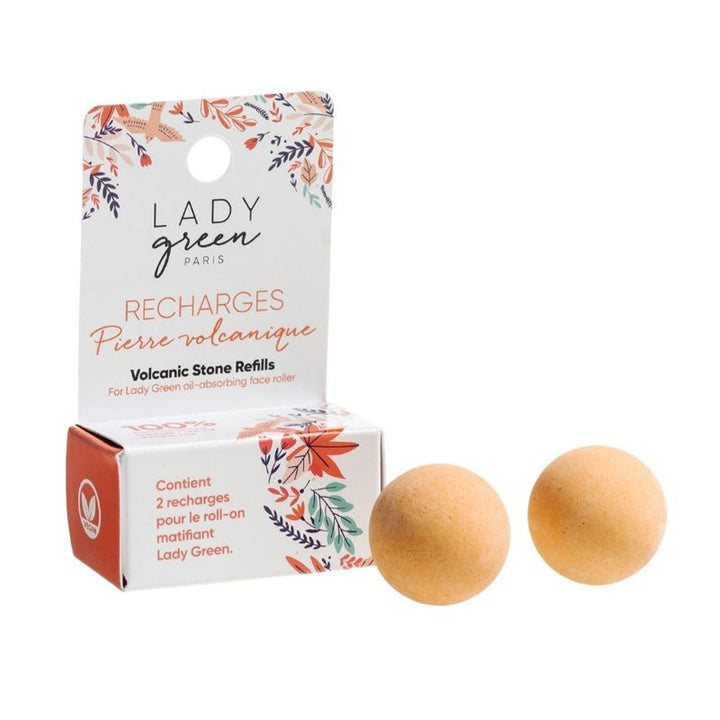 Lady Green 2 refills for volcanic stone mattifying roll-on 18 g (0.63oz)