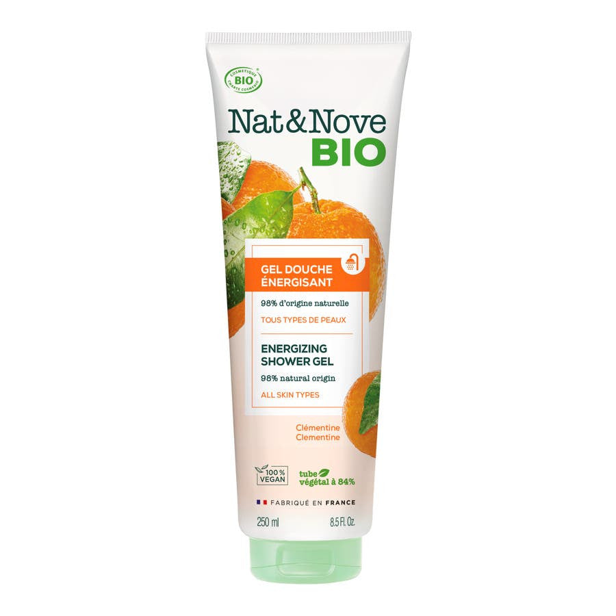 NAT&amp;NOVE BIO Gel Douche Énergisant Bio 250 ml (8,45 fl oz) 