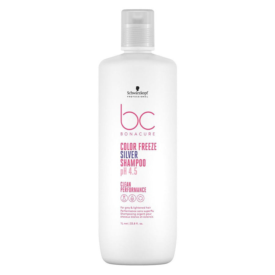 Schwarzkopf Professional PH 4.5 Color Freeze Shampooings BC Bonacure Cheveux blancs et éclaircis 1 L (33,81 fl oz) 