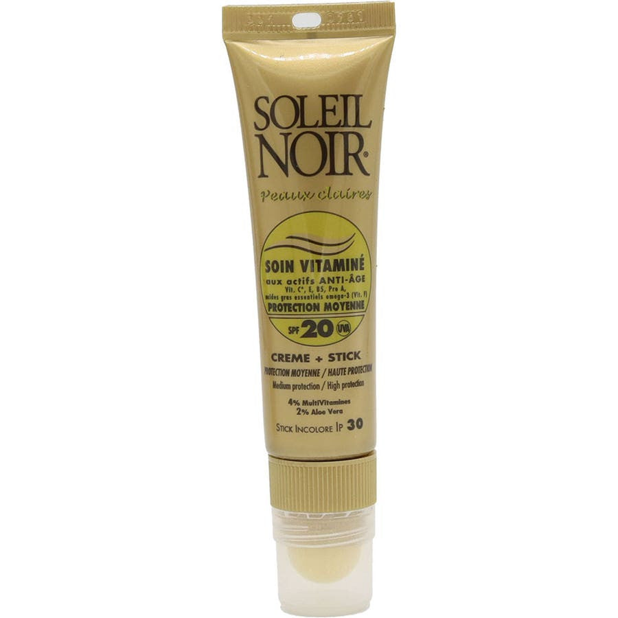 Soleil Noir Combi Care Spf 20 et Stick IP 30 aux vitamines 20 ml 