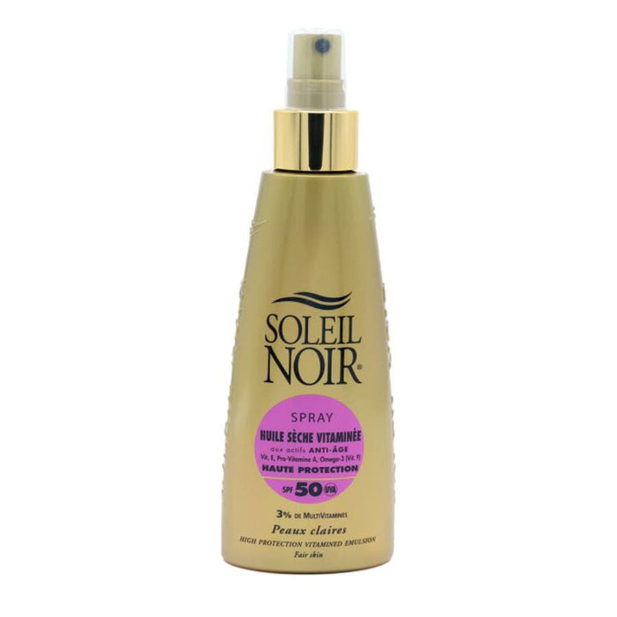 Huile sèche aux vitamines Soleil Noir Spf 50 - 150 ml 