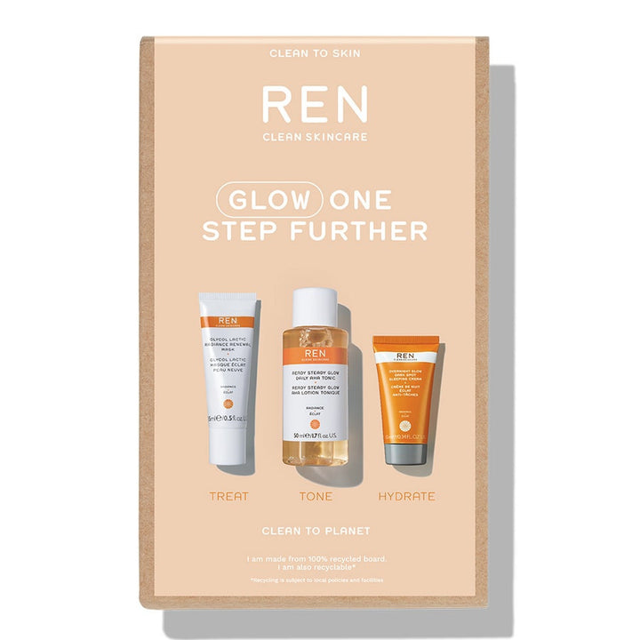 KIT de soins de la peau REN Clean : Glow One Step Further 