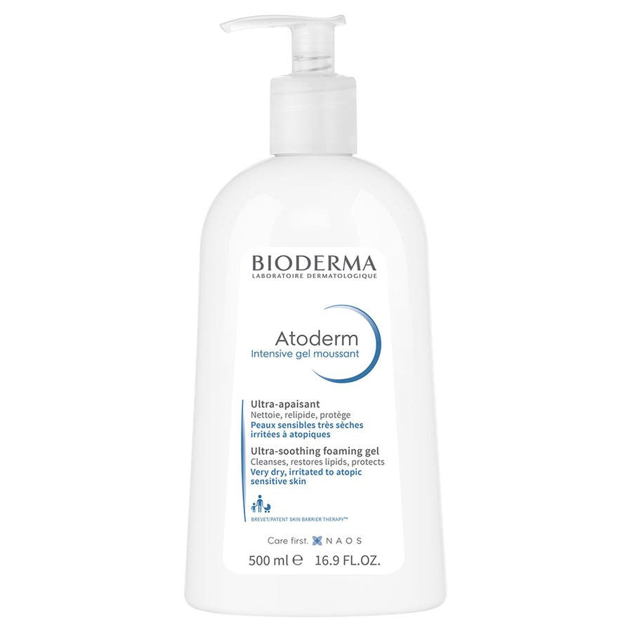 Bioderma Atoderm PP Moisturizing Oil Foaming Gel 500ml (16.90 fl oz) for Atopic Skin